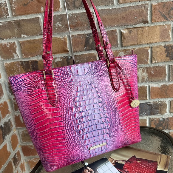NWT Brahmin Handbag Medium Misha Tote Jazzynova Ombre Melbourne - Picture 3 of 13
